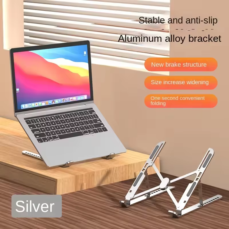 Premium Foldable Aluminium Laptop Stand | Adjustable Ergonomic Laptop & Tablet Holder | Portable Metal Stand
