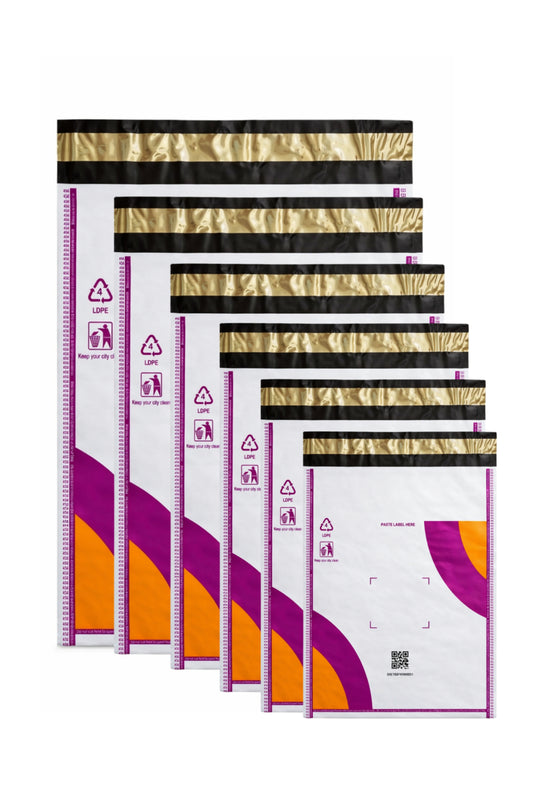 Meesho Courier Bags (Multiple Sizes) | Waterproof Tamper Proof Packaging Bags for E-commerce Shipping