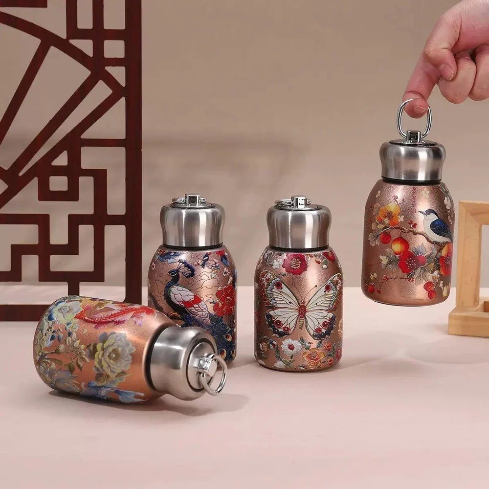 300ml Printed Vacuum Insulated Stainless Steel Water Bottle | Hot & Cold Flask | Leakproof Travel Bottle