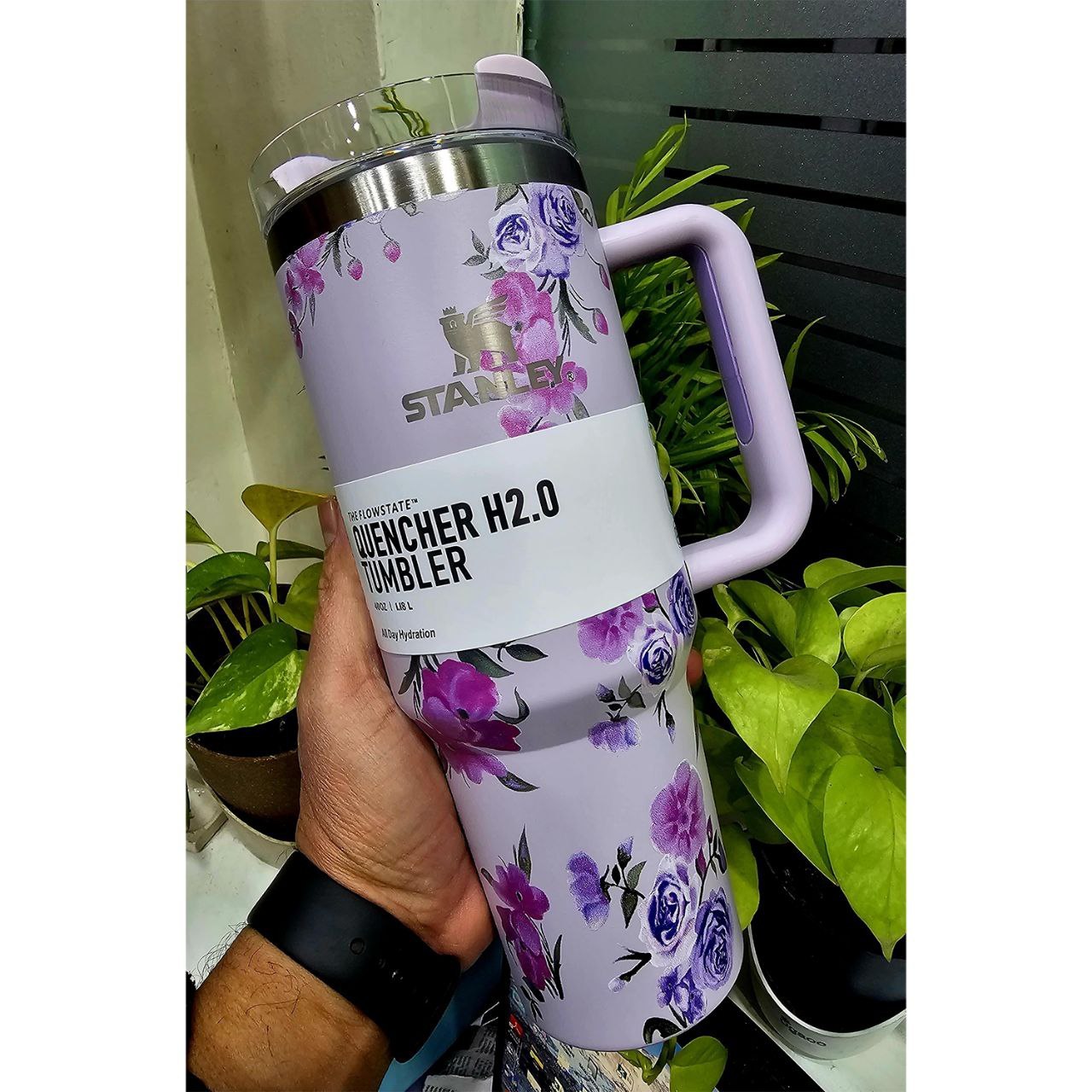Premium Printed Stainless Steel Tumbler 1200ml with Handle | Vacuum Insulated | Leak Proof | BPA Free | Travel Mug