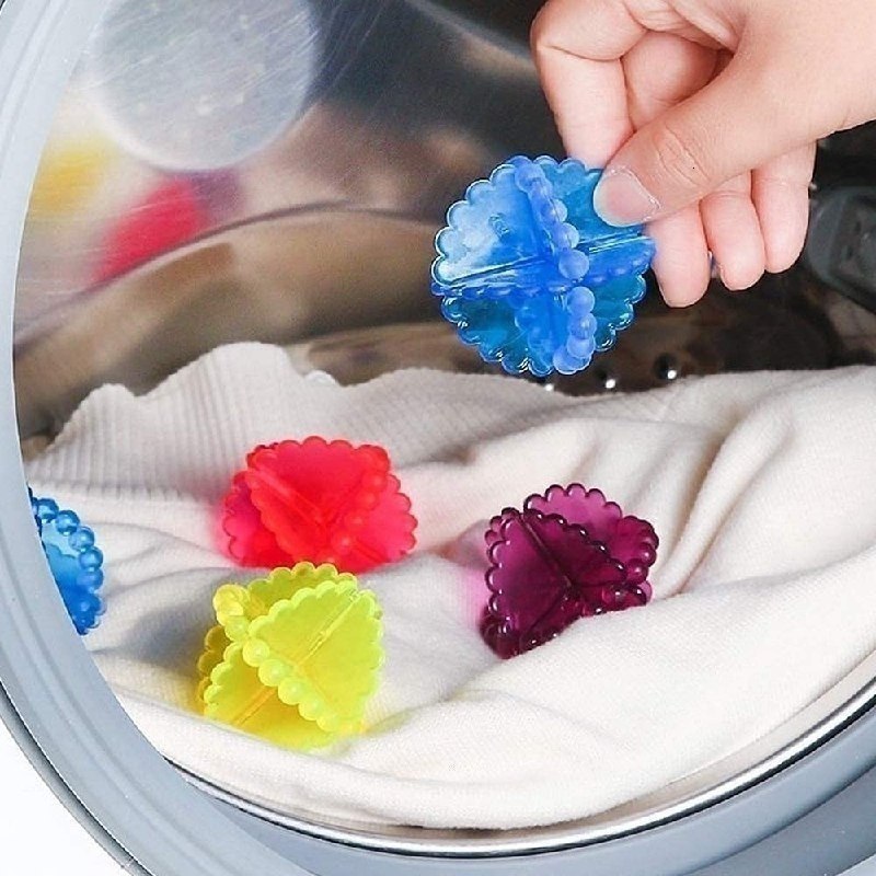 4 Pcs Reusable Laundry Dryer Balls | Anti-Wrap Washing Machine Balls