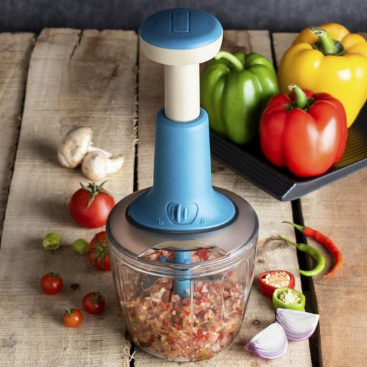 800ml Manual Push Chopper with Stainless Steel Blades