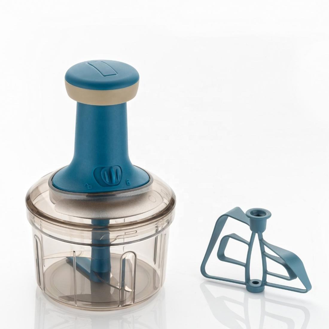 800ml Manual Push Chopper with Stainless Steel Blades