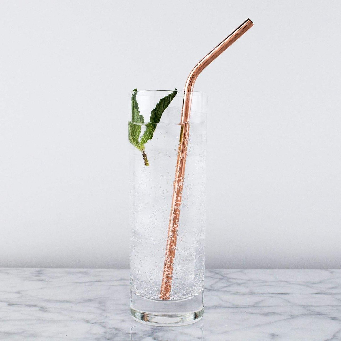 Reusable Stainless Steel Drinking Straws Set with Cleaning Brush (4 Pieces)