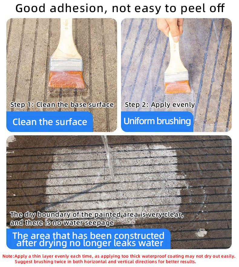 Transparent Waterproof Adhesive Glue 300g with Brush for Roof, Wall & Tile Repair