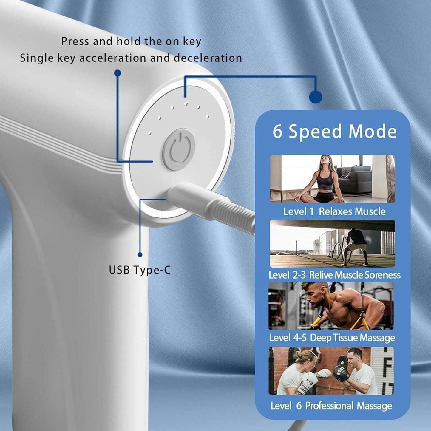 Mini Body Massage Gun for Neck, Back & Shoulder – Portable Handheld Massager