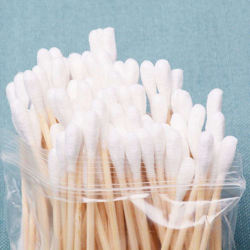 Wooden Cotton Ear Buds 100 Pcs – Soft Cotton Swabs