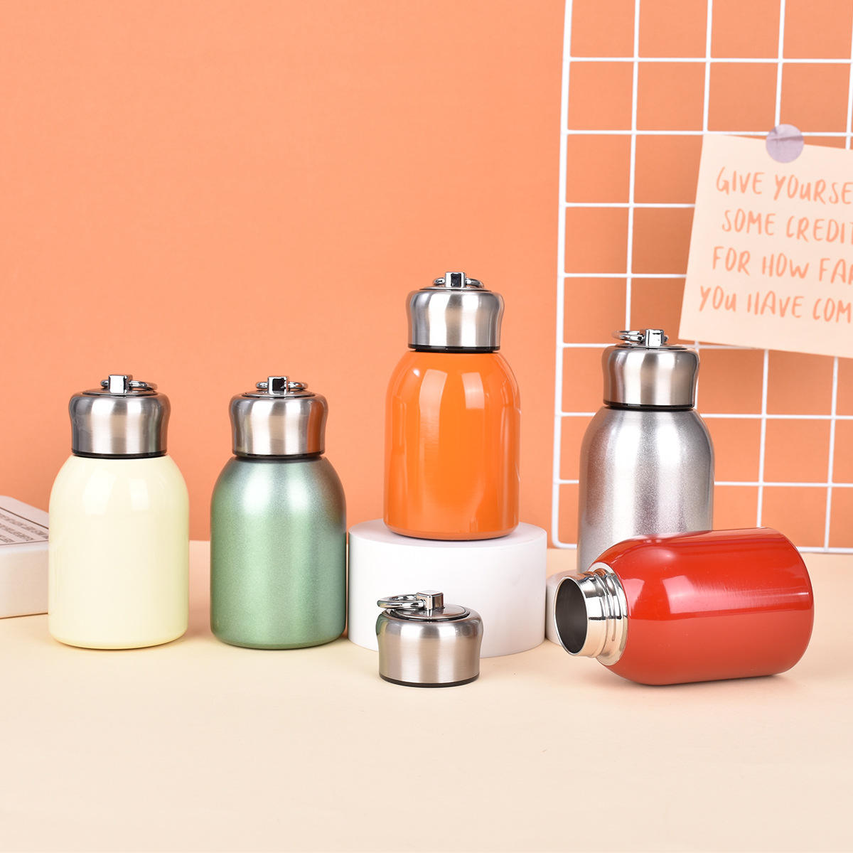 300ml Mini Vacuum Insulated Stainless Steel Water Bottle | Hot & Cold Flask | Leakproof Travel Mug