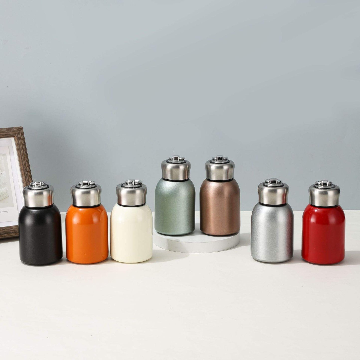 300ml Mini Vacuum Insulated Stainless Steel Water Bottle | Hot & Cold Flask | Leakproof Travel Mug
