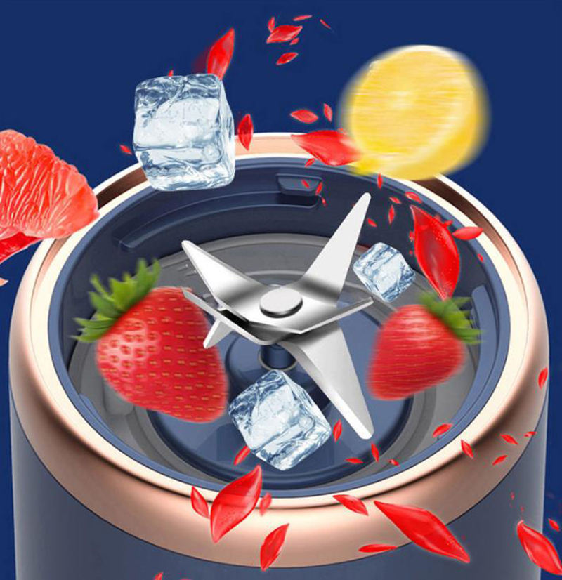 Portable USB Rechargeable Juicer Blender Bottle | 6 Blades | Electric Mini Fruit Mixer | Travel Smoothie Maker | 380ml