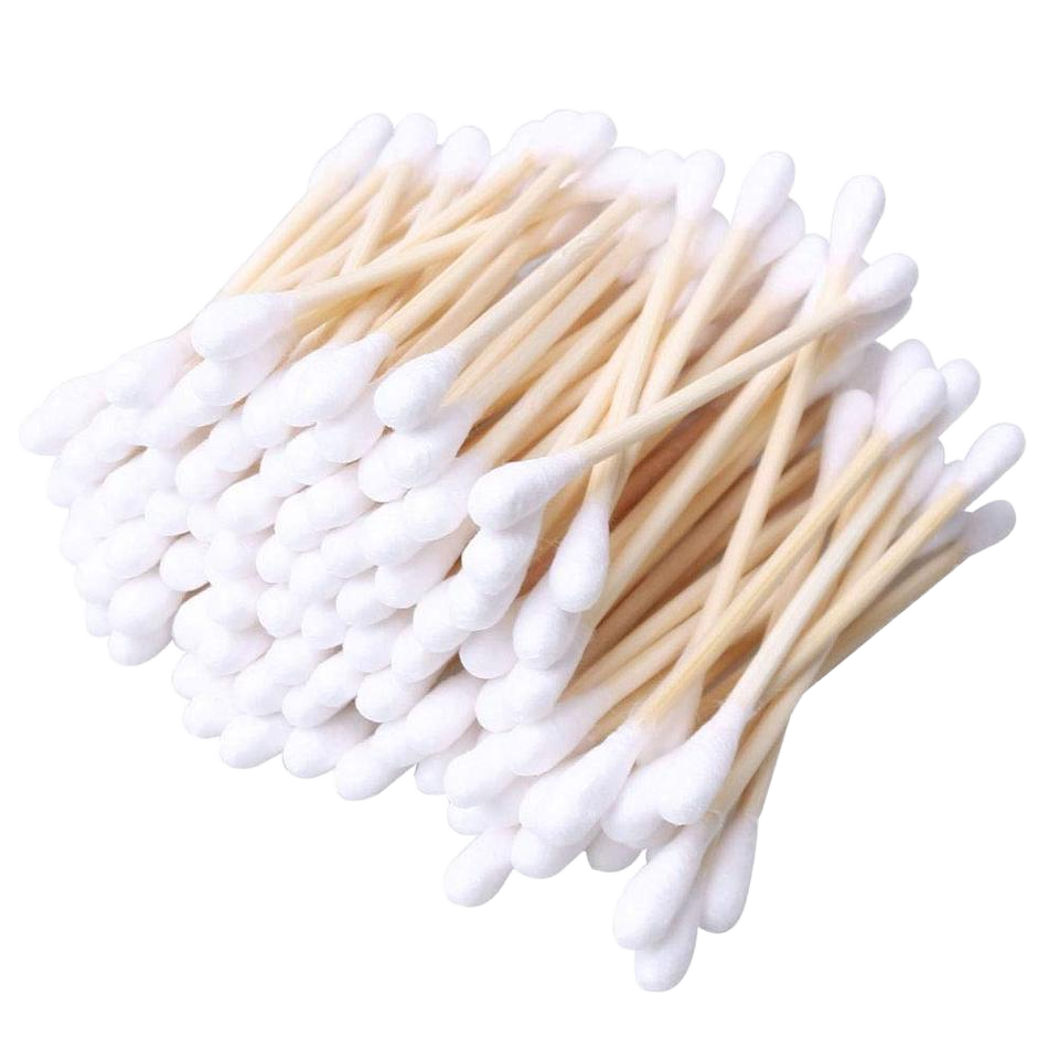 Wooden Cotton Ear Buds 100 Pcs – Soft Cotton Swabs