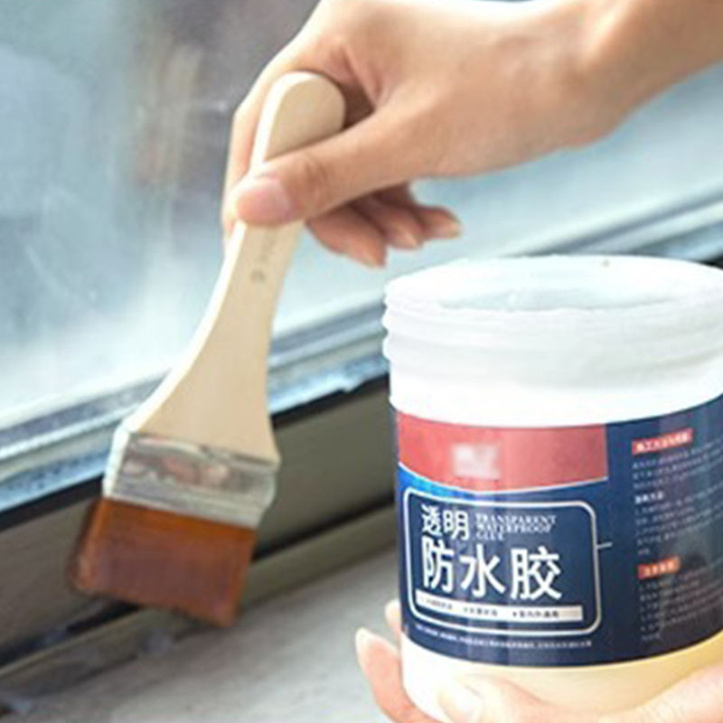 Transparent Waterproof Adhesive Glue 300g with Brush for Roof, Wall & Tile Repair