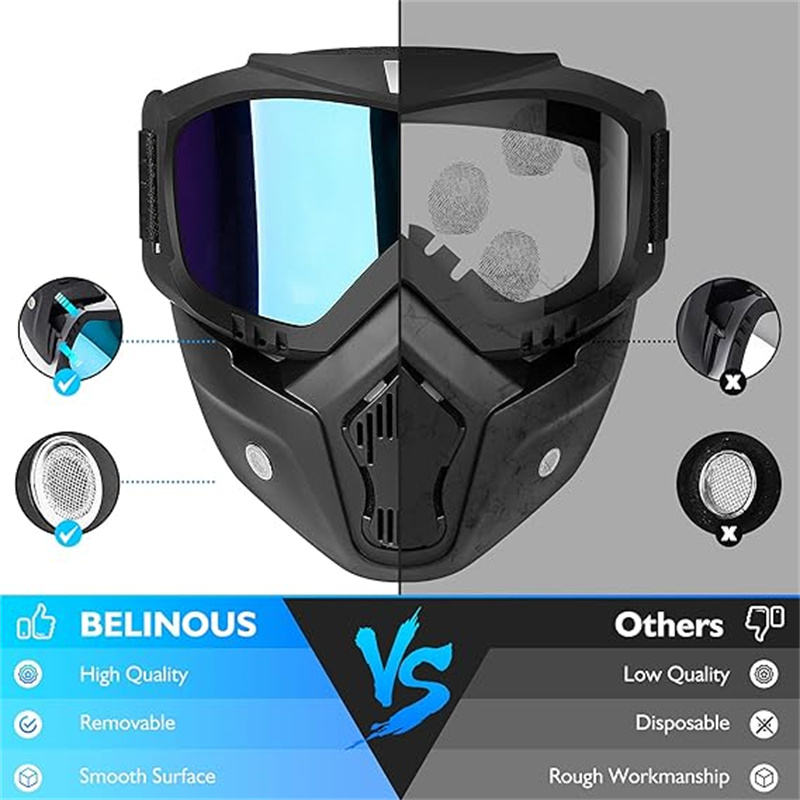 Bike Goggle Mask Rainbow | Anti Scratch UV Protective Riding Mask