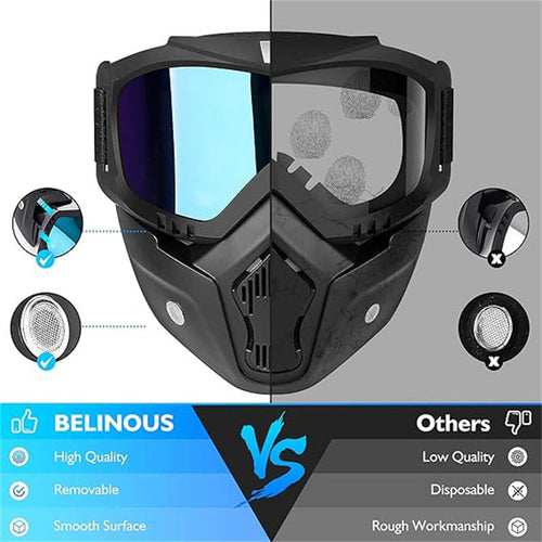 Bike Goggle Mask Rainbow | Anti Scratch UV Protective Riding Mask