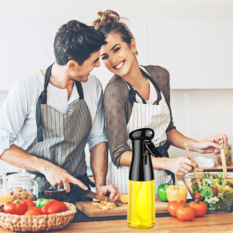 550ml 2 in 1 Oil Sprayer & Dispenser Bottle | Glass Olive Oil Spray Bottle | Kitchen Cooking Oil Bottle