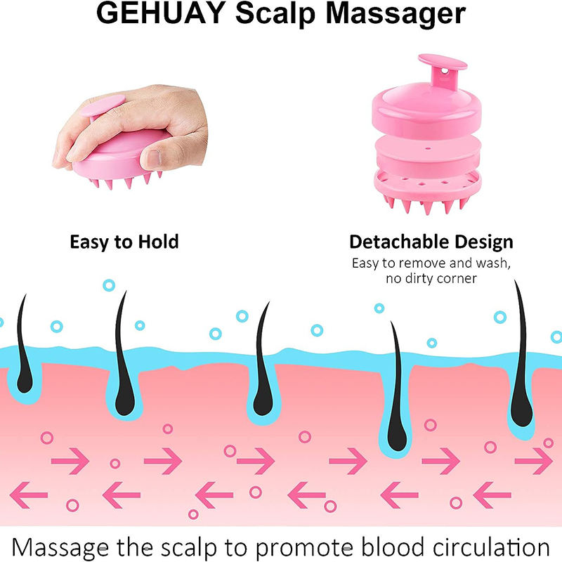 Hair Scalp Massager Brush | Soft Silicone Shampoo Scalp Scrubber