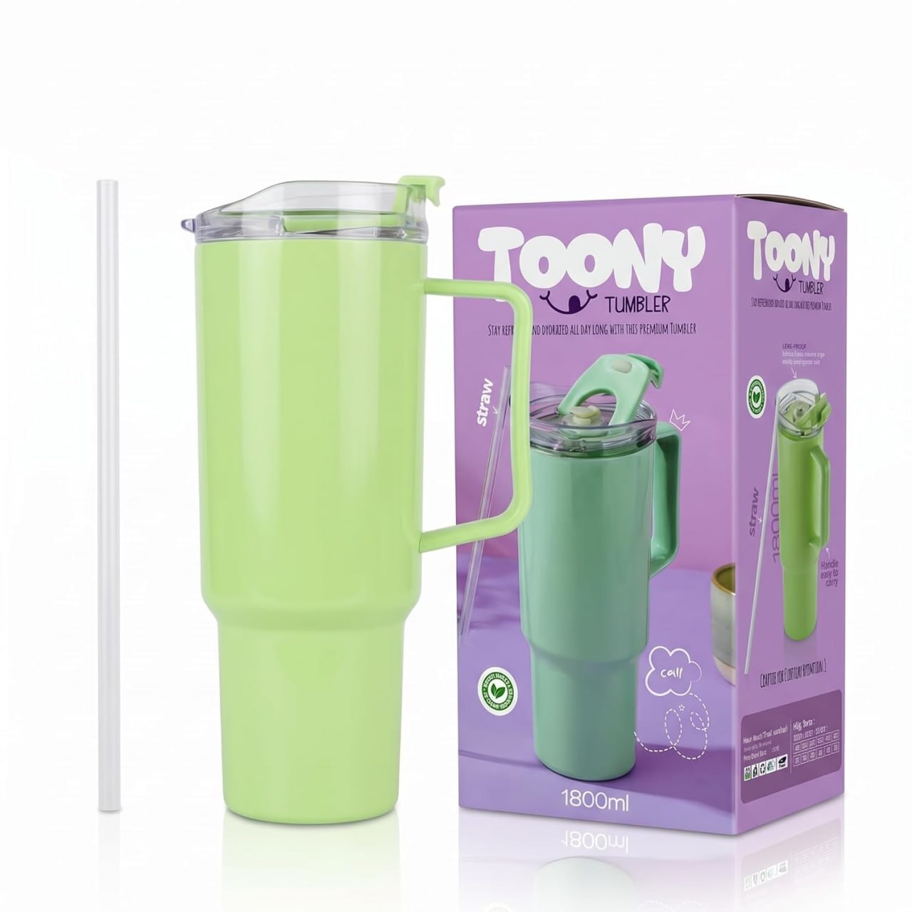 1800ml Toony Tumbler with Straw
