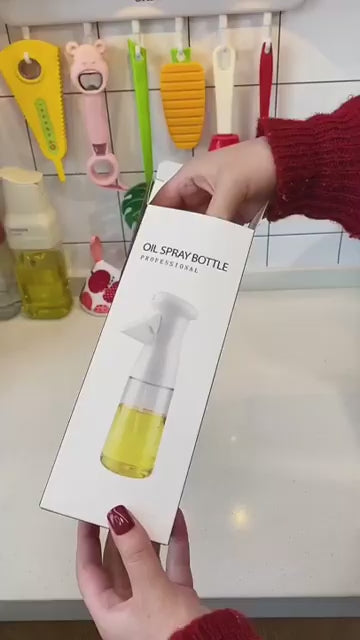550ml 2 in 1 Oil Sprayer & Dispenser Bottle | Glass Olive Oil Spray Bottle | Kitchen Cooking Oil Bottle