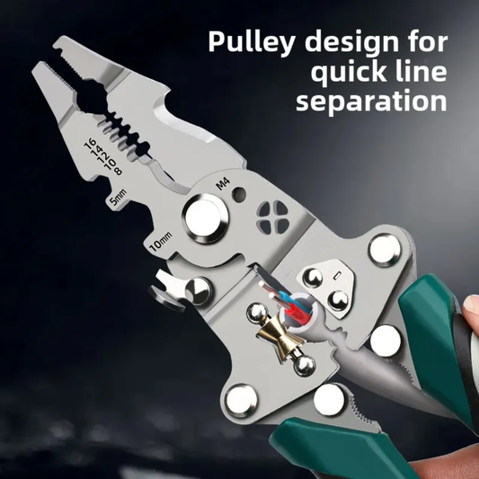 18-in-1 Foldable Wire Stripper Tool | Multifunction Wire Cutter, Crimping & Cable Stripping Pliers | Stainless Steel Electrician Hand Tool