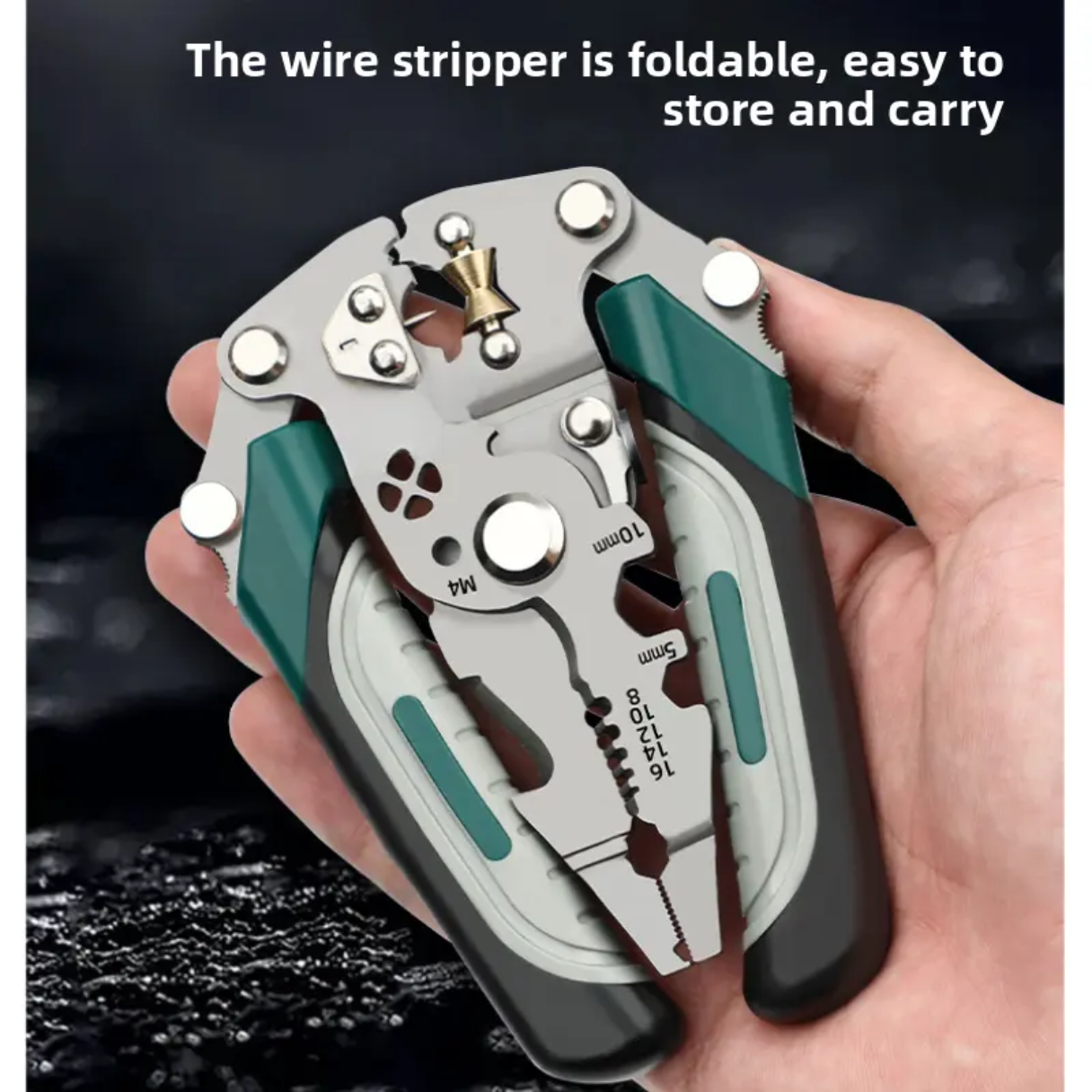 18-in-1 Foldable Wire Stripper Tool | Multifunction Wire Cutter, Crimping & Cable Stripping Pliers | Stainless Steel Electrician Hand Tool