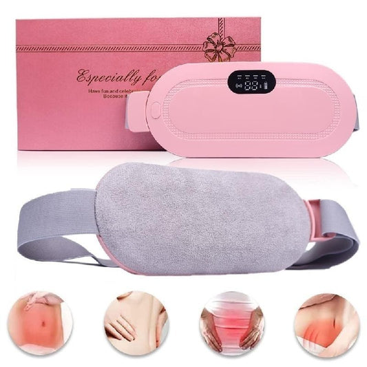 Portable Cordless Heating Pad for Period Pain Relief (Women) – USB Rechargeable Electric Heating Belt with Massage