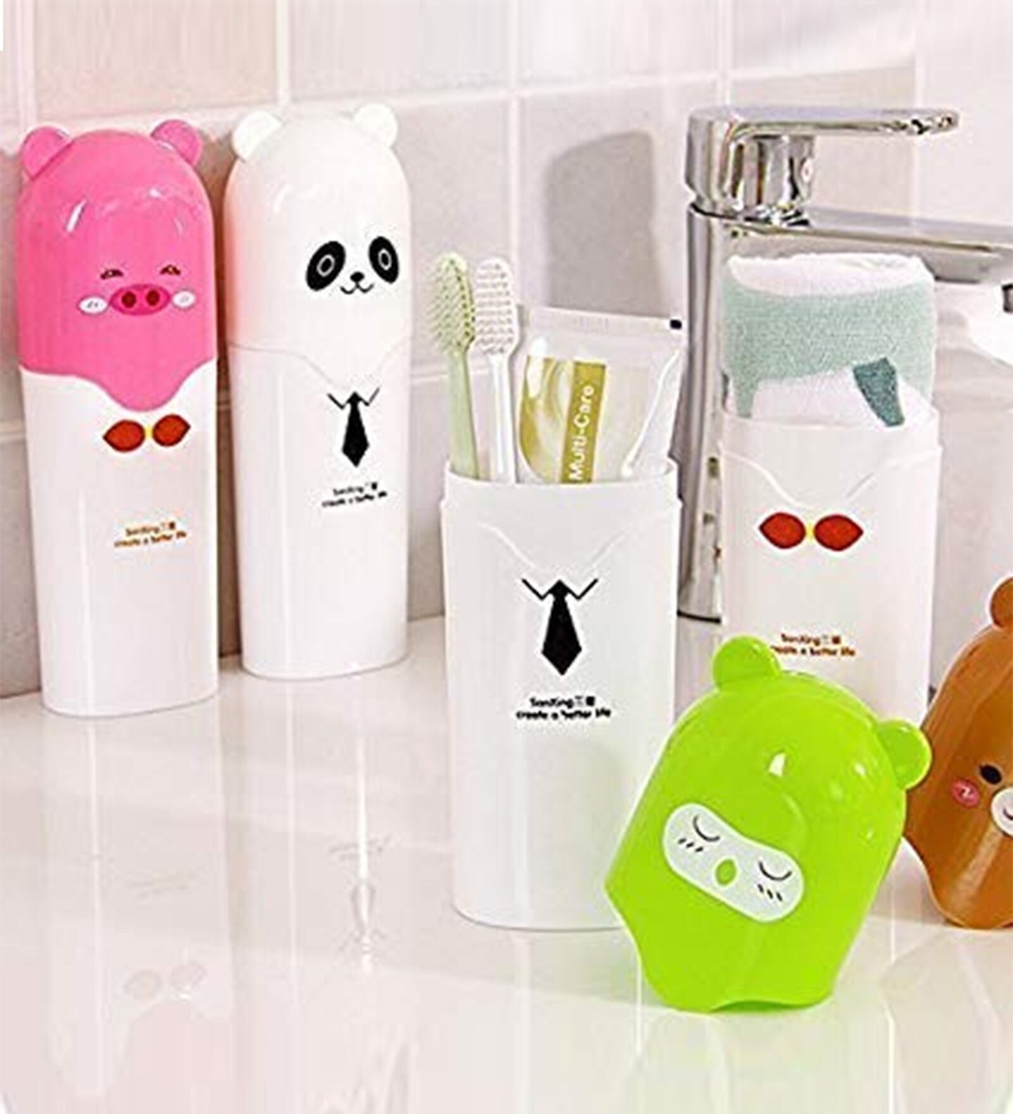 Portable Toothbrush Holder | Travel Toothbrush & Toothpaste Storage Case | Plastic Tooth Brush Container | Big Size